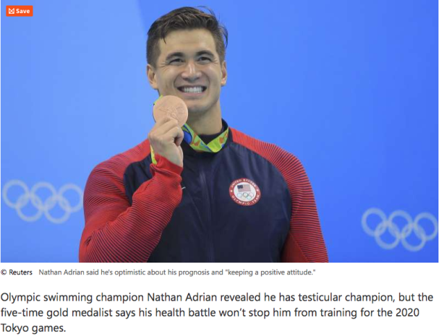 Nathan Adrian, Olympic swimming champ with medal